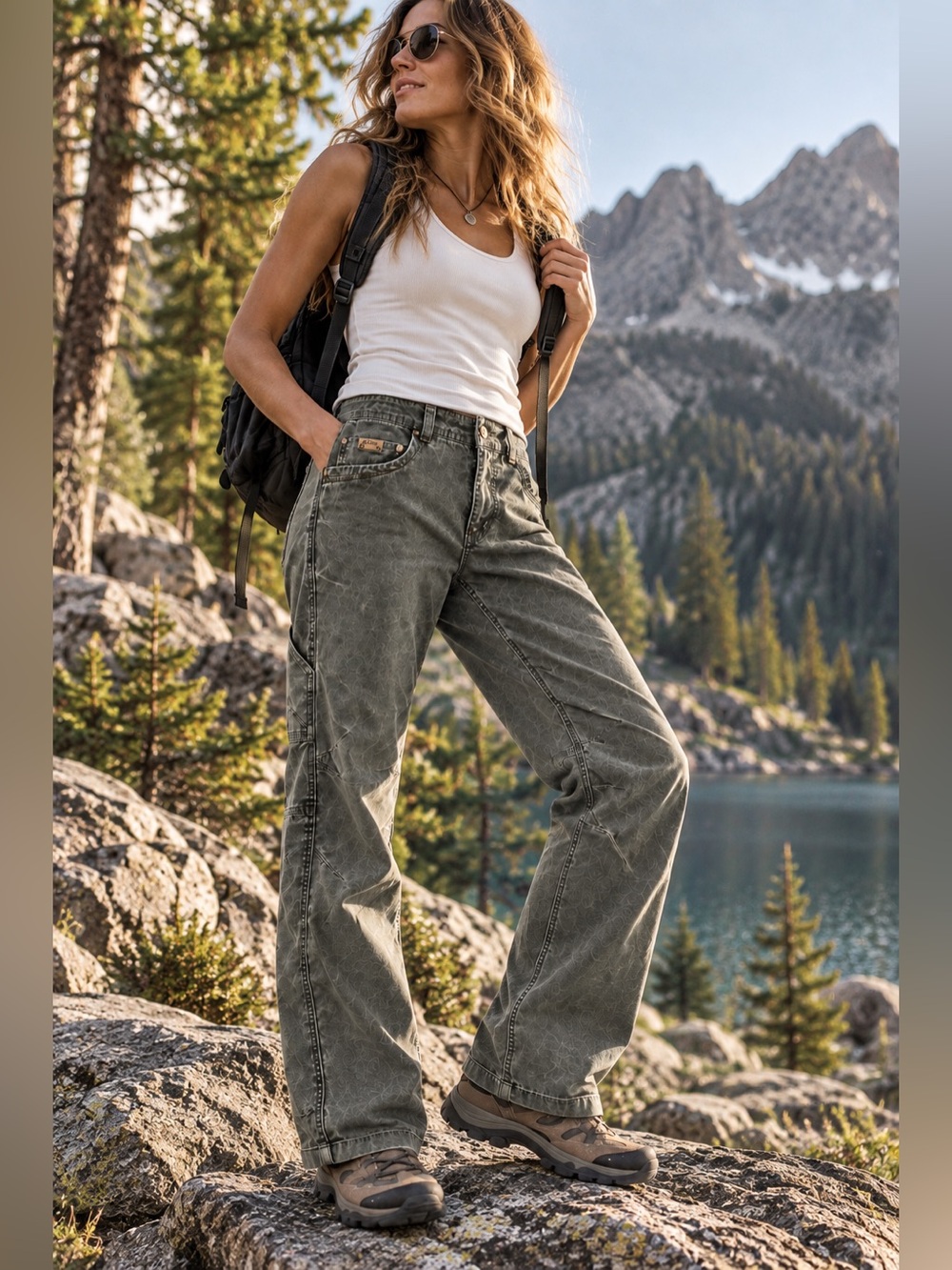 KÜHL Revolvr Women’s 16 Vintage Patina Utility Hiking Pants Olive Green Grey
